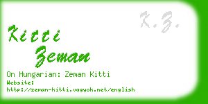 kitti zeman business card